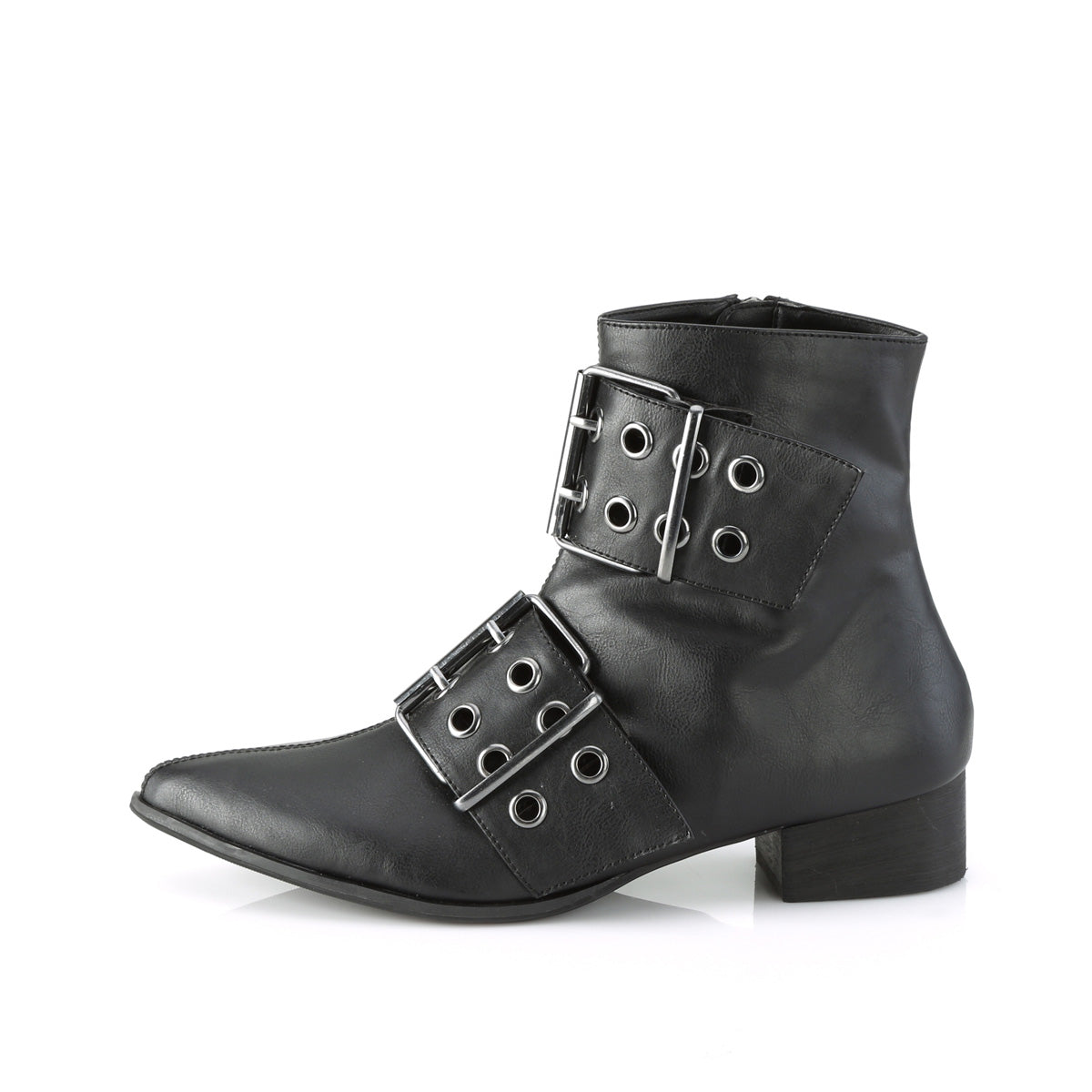 DemoniaCult Botas para hombre WARLOCK-55 BLK de cuero vegano