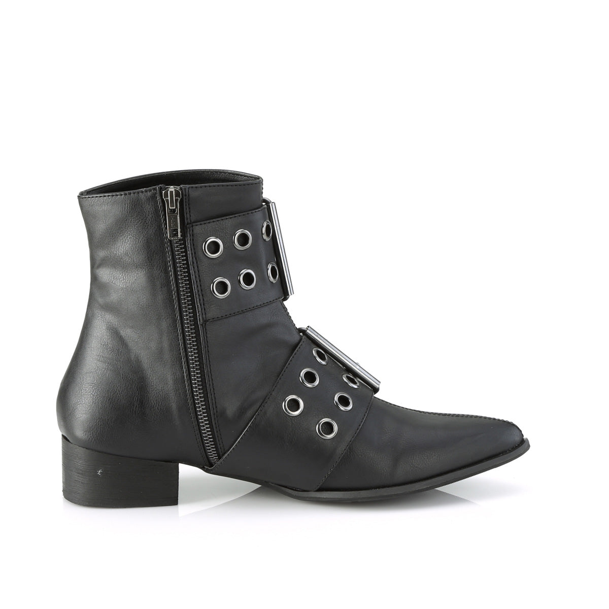 DemoniaCult Botas para hombre WARLOCK-55 BLK de cuero vegano