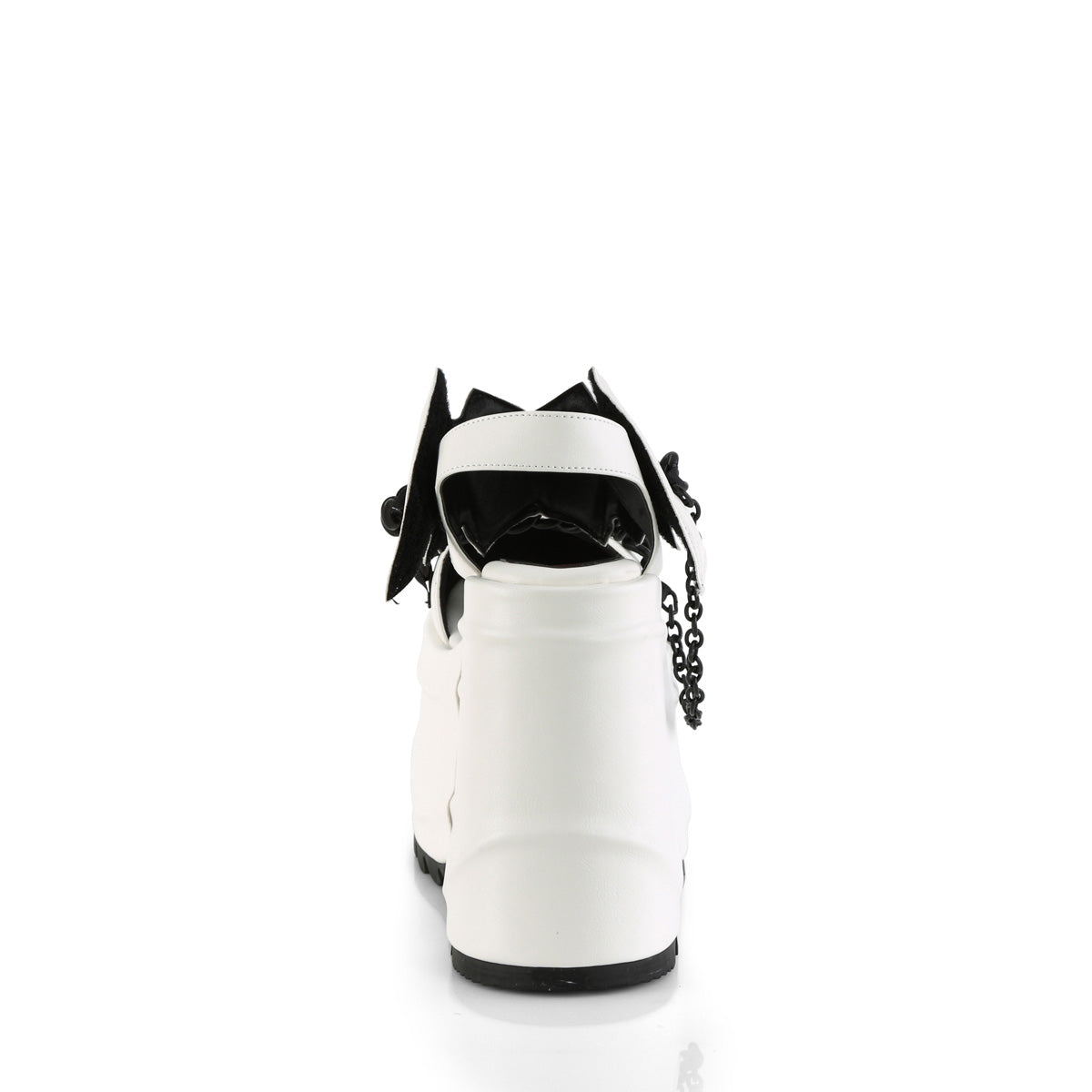 DemoniaCult Sandalias para mujeres WAVE-20 WHT cuero vegano