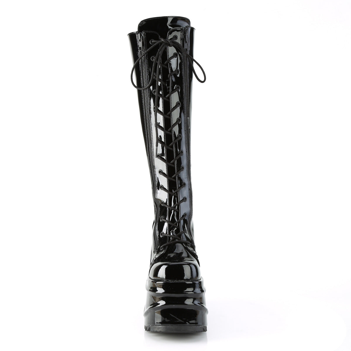 DemoniaCult Botas de mujer WAVE-200 BLK Patente