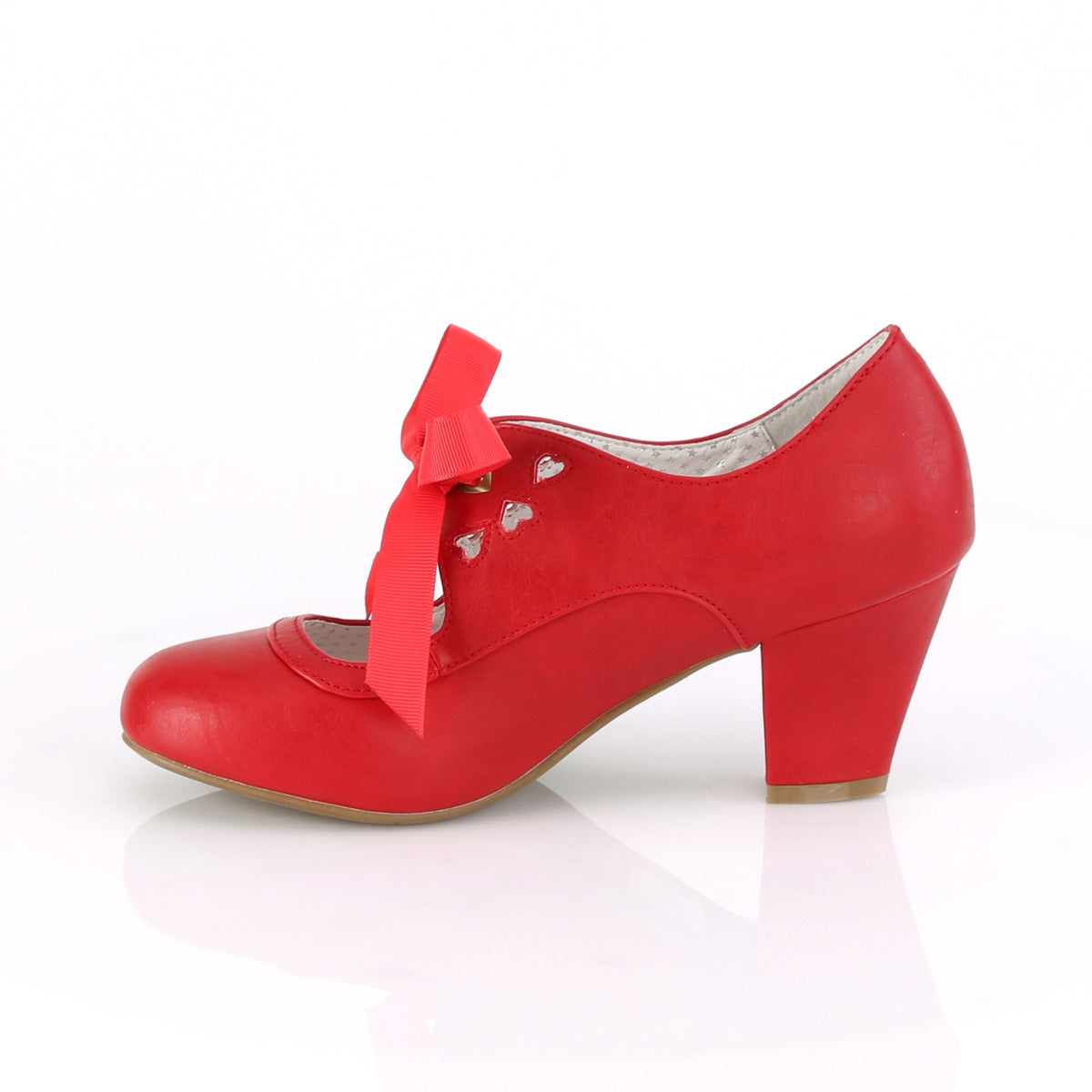 Pin Up Couture Bombas para mujer WIGGLE-32 cuero de imitación roja