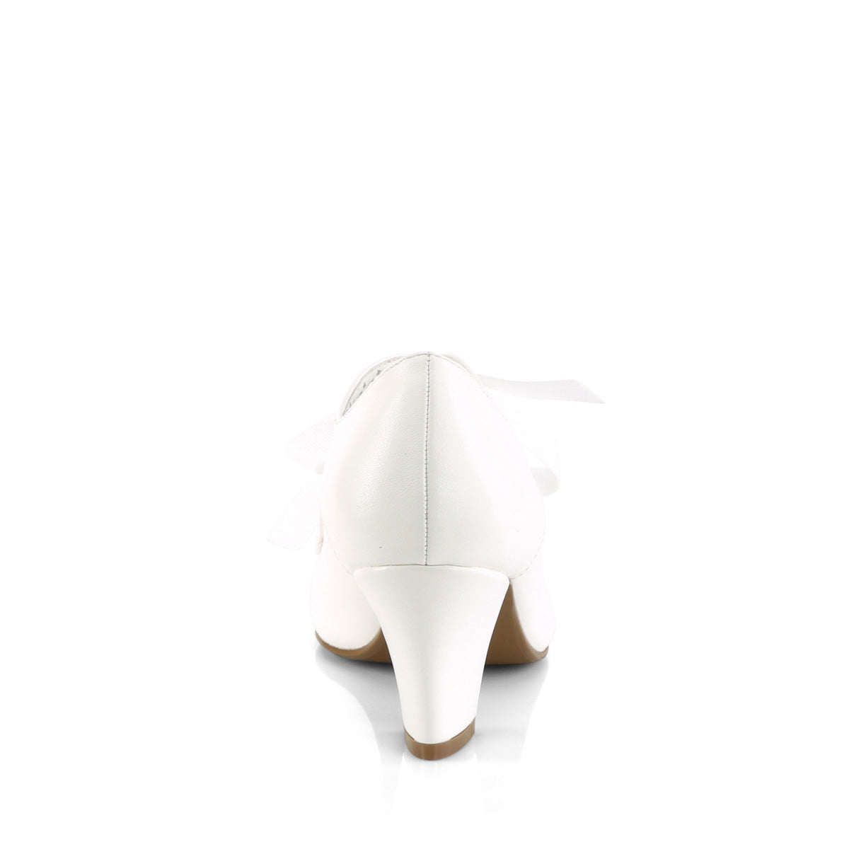 Pin Up Couture Zapatillas WIGGLE-32 cuero de falso blanco