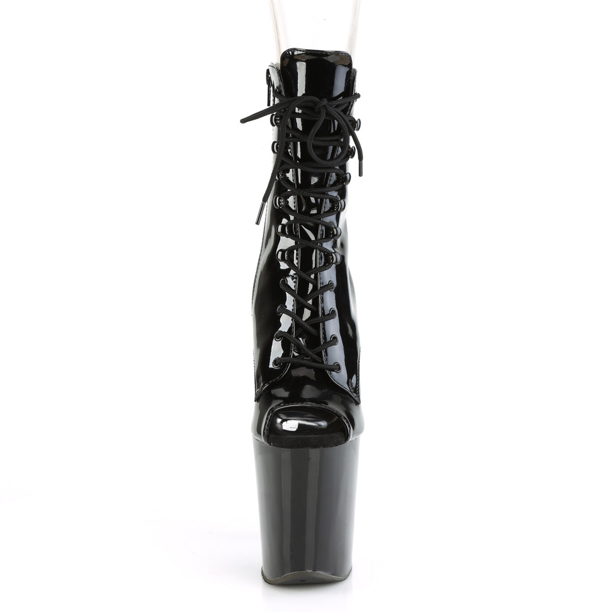 Pleaser Botas de tobillo para mujer XTREME-1021 BLK PAT / BLK