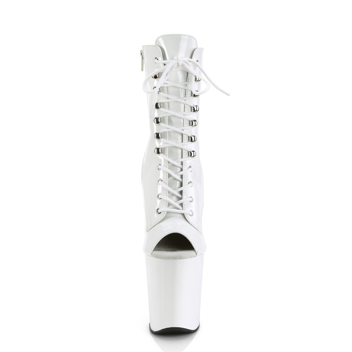 Pleaser Womens Ankle Boots XTREME-1021 Wht Pat/Wht