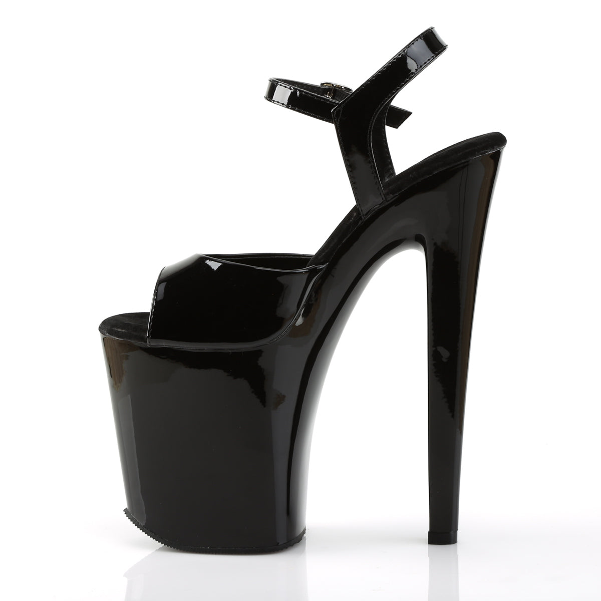 Pleaser Sandalias para mujer XTREME-809 BLK PAT / BLK