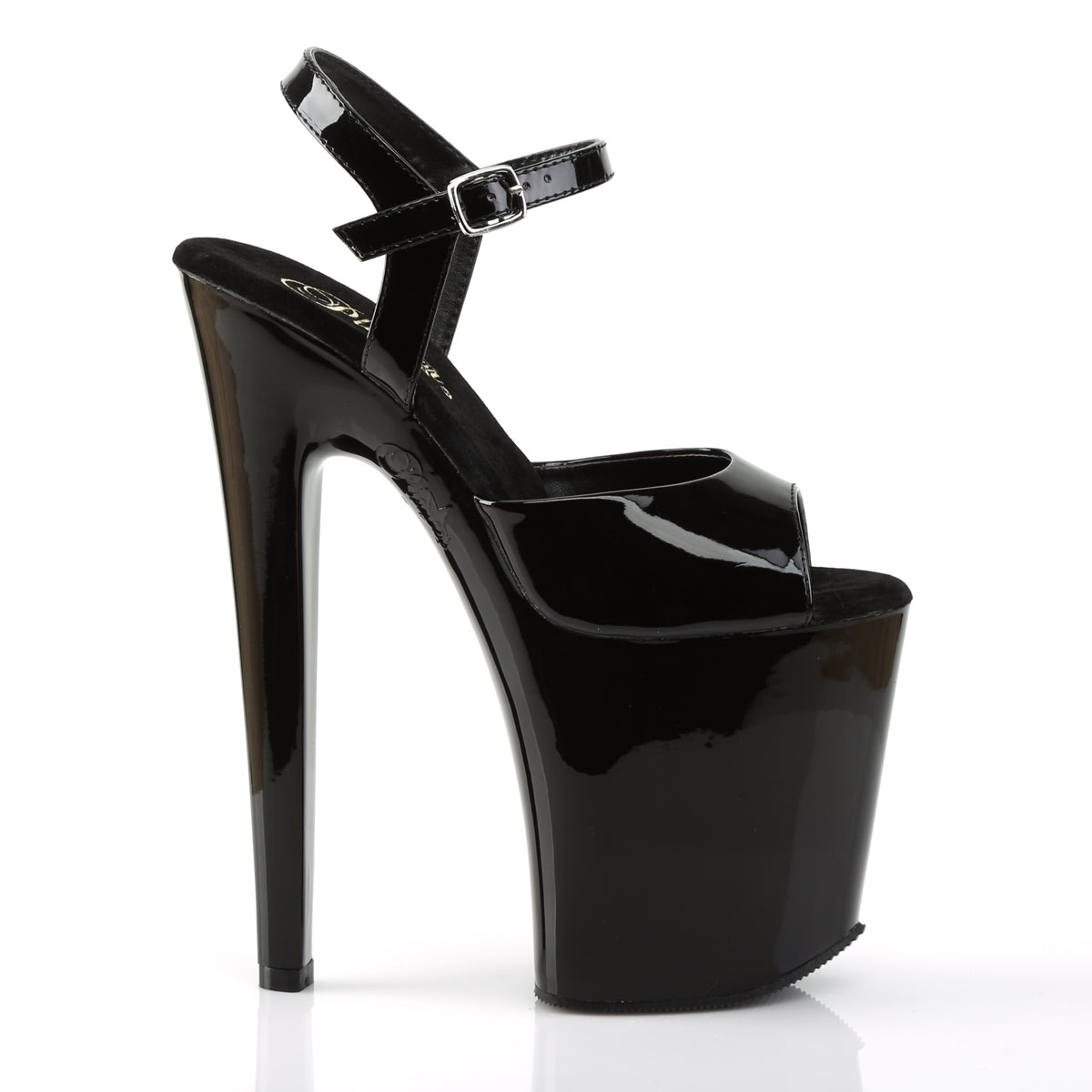 Pleaser Sandalias para mujer XTREME-809 BLK PAT / BLK