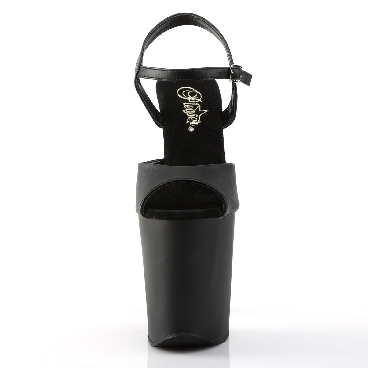 Pleaser Womens Sandals XTREME-809 Blk Faux Leather/Blk Matte