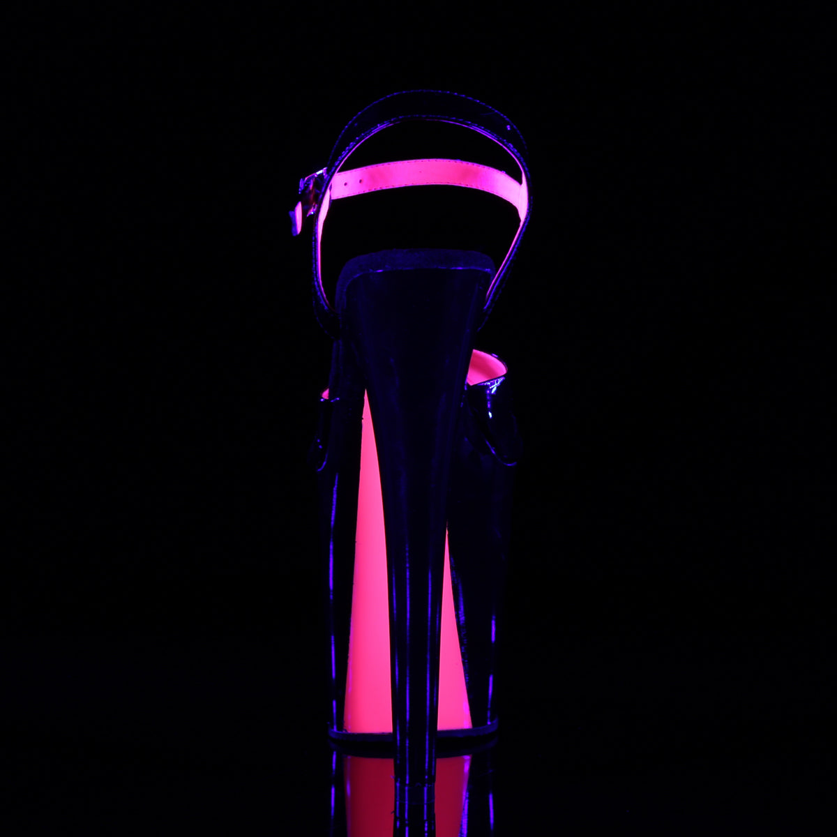 Pleaser Sandalias para mujer XTREME-809TT BLK PAT-NEON H. PINK / BLK