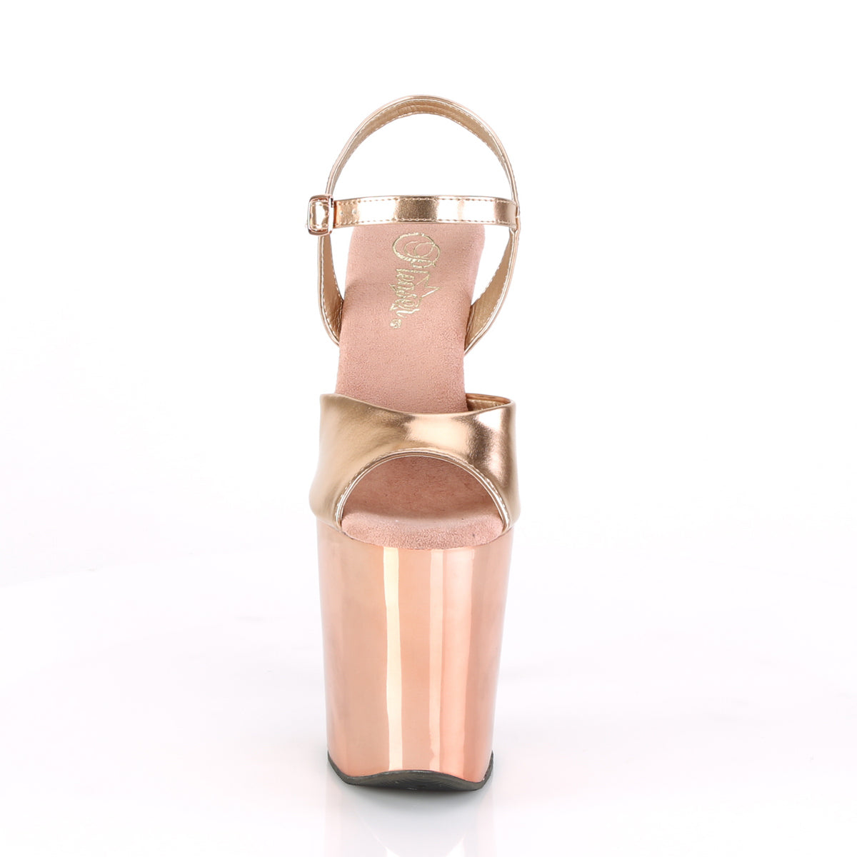 Pleaser Sandalias para mujer XTREME-809TG Gold Rose Metallic PU / Rose Gold Chrome-Gltr