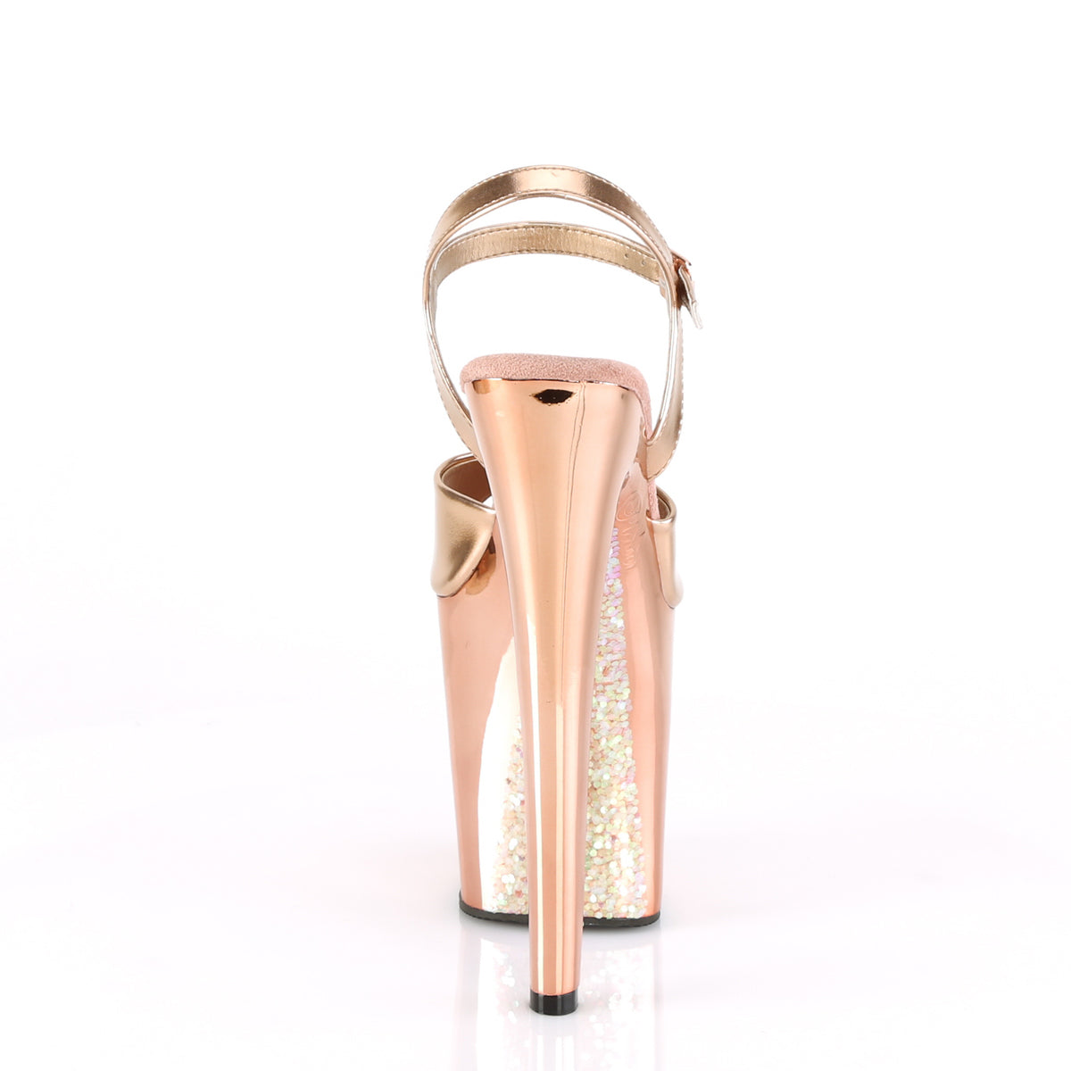 Pleaser Sandalias para mujer XTREME-809TG Gold Rose Metallic PU / Rose Gold Chrome-Gltr