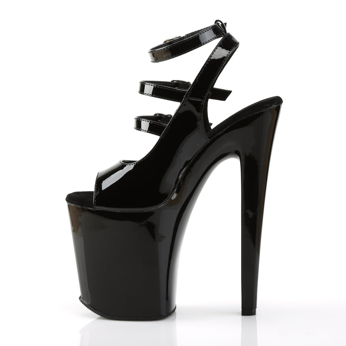 Pleaser Sandalias para mujer XTREME-873 BLK PAT / BLK