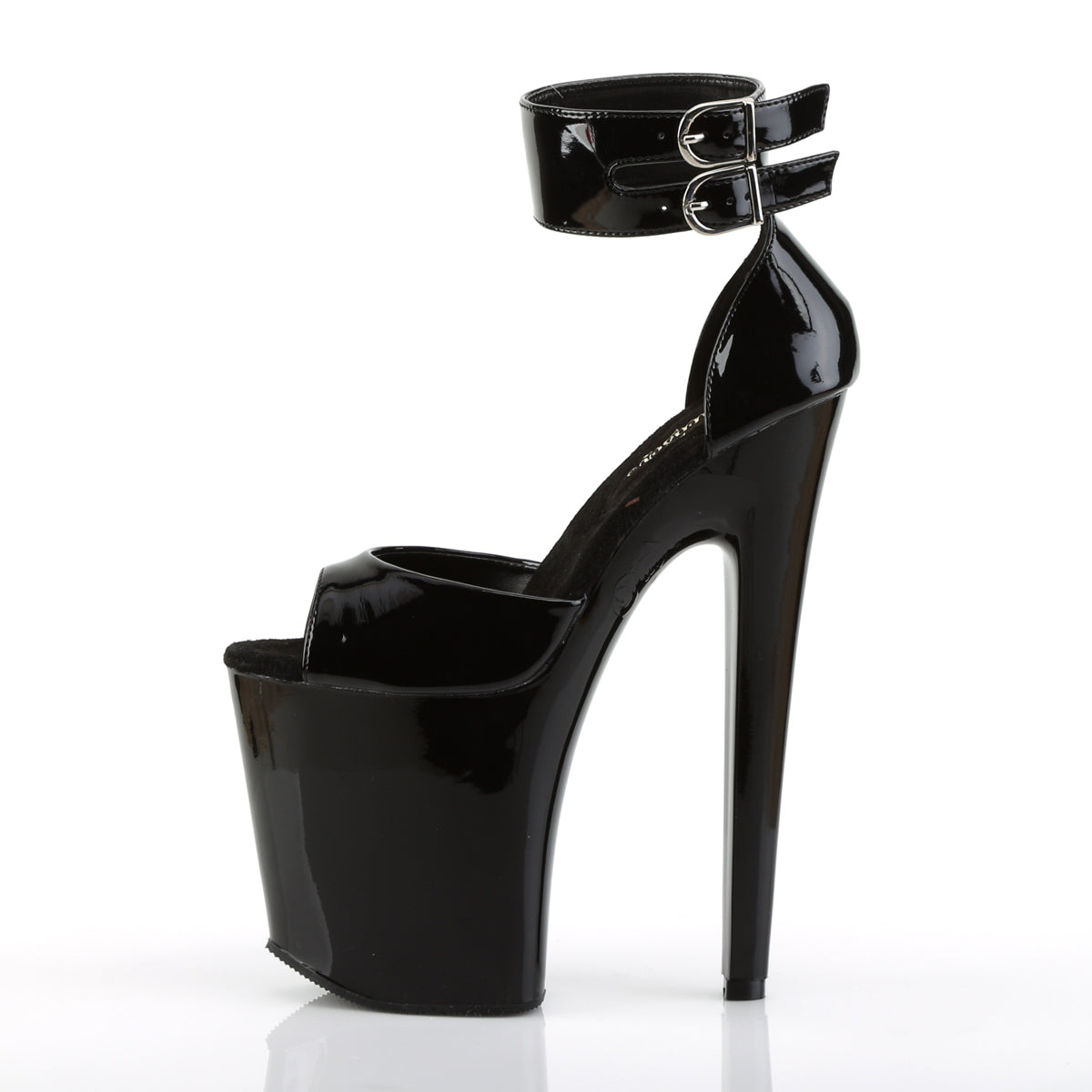 Pleaser Sandalias para mujer XTREME-875 BLK PAT / BLK