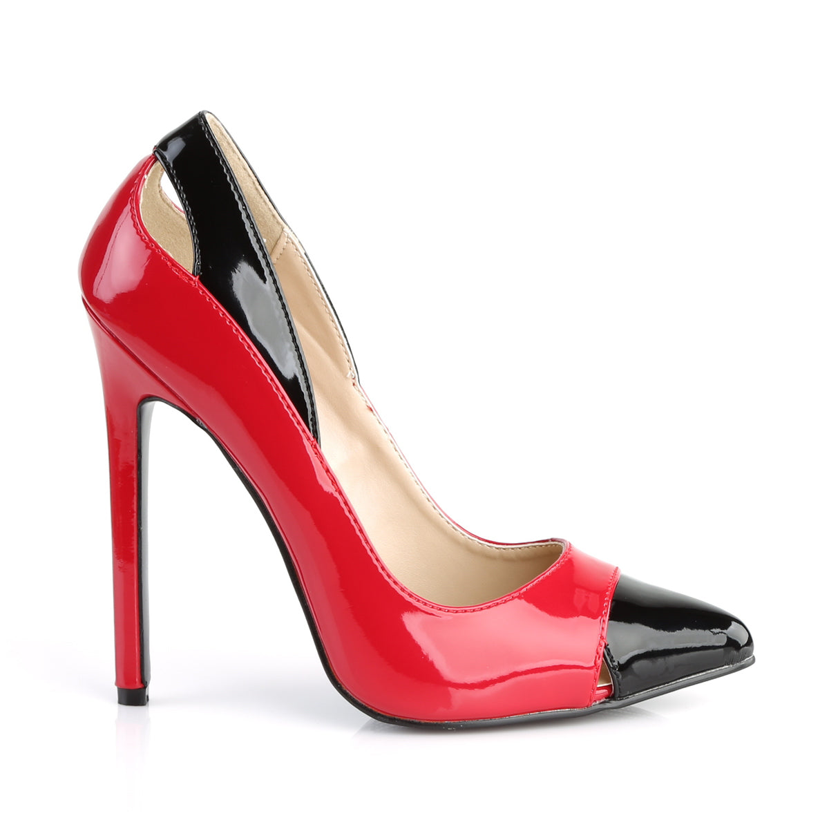 Pleaser De las mujeres SEXY-22 Red-Blk Pat