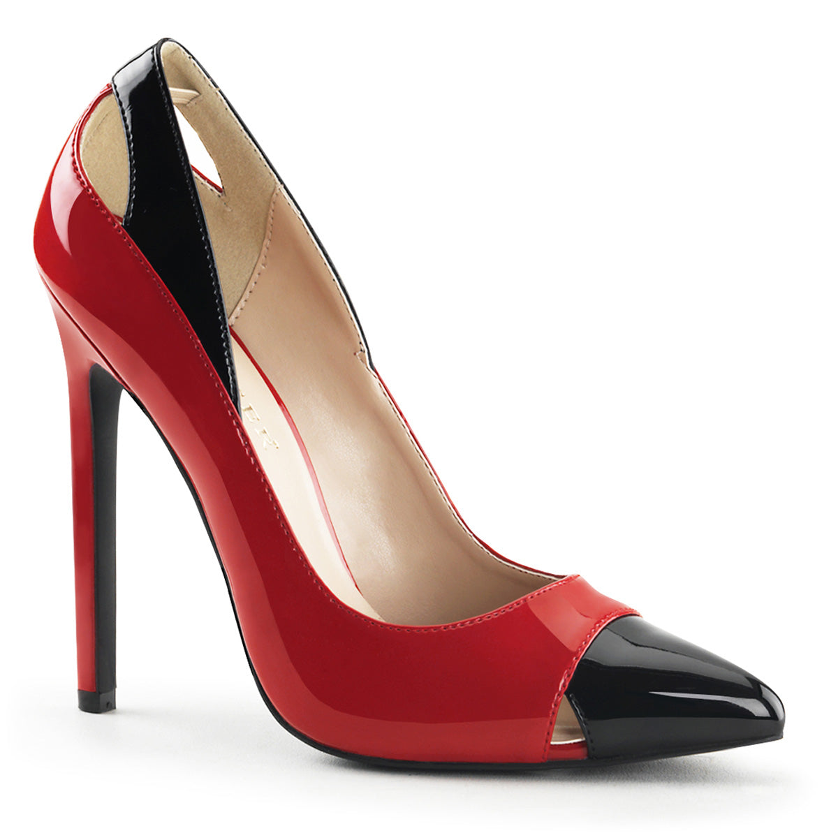 Pleaser De las mujeres SEXY-22 Red-Blk Pat