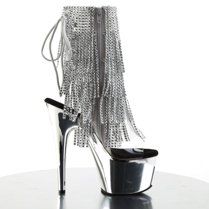 Pleaser Botas de tobillo para mujer ADORE-1017RSF CLR-SLV / SLV Chrome