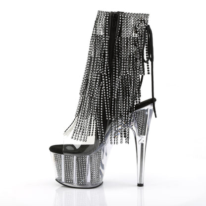 Pleaser Womens Ankle Boots ADORE-1017SRS Clr-Blk RS/Blk SRS