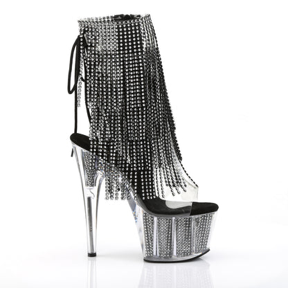 Pleaser Botas de tobillo para mujer ADORE-1017SRS CLR-BLK RS / BLK SRS
