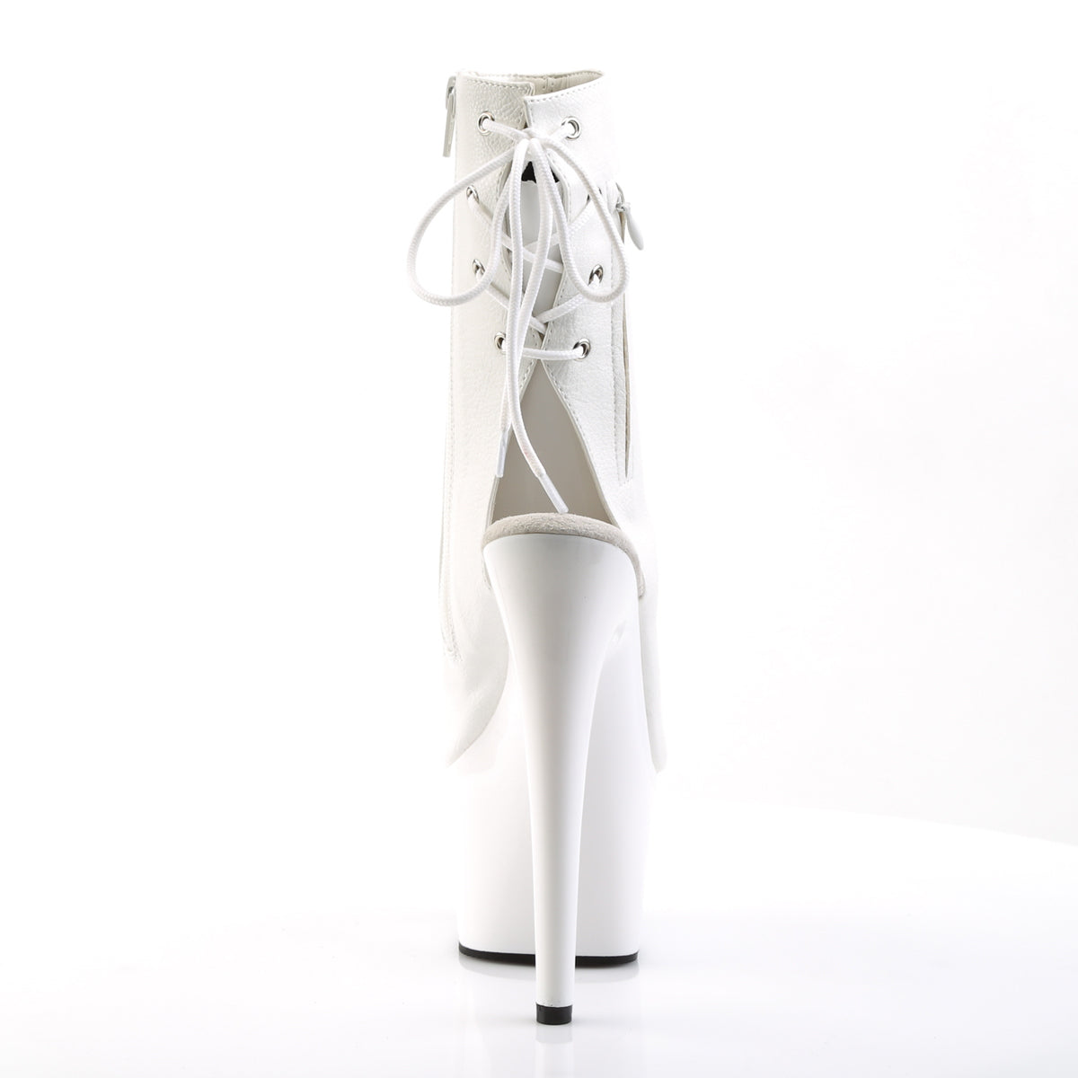 Pleaser Botas de tobillo para mujer ADORE-1018 Wht Faux Cuero / WHT
