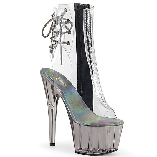 Pleaser Botas de tobillo para mujer ADORE-1018CT CLR / SOBRE TINTED