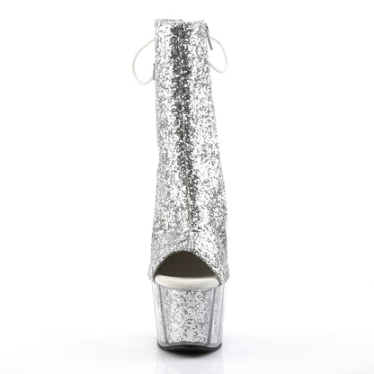 Pleaser Botas de tobillo para mujer ADORE-1018g SLV Glitter / SLV Brillo
