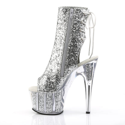 Pleaser Botas de tobillo para mujer ADORE-1018g SLV Glitter / SLV Brillo