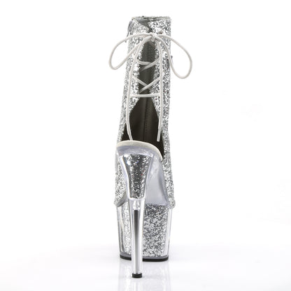 Pleaser Botas de tobillo para mujer ADORE-1018g SLV Glitter / SLV Brillo