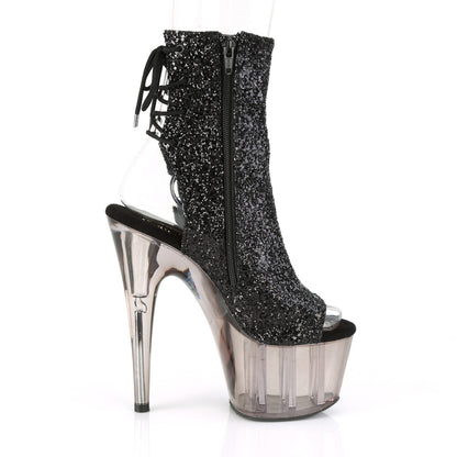 Pleaser Botas de tobillo para mujer ADORE-1018gt blk brillo / humo tintado