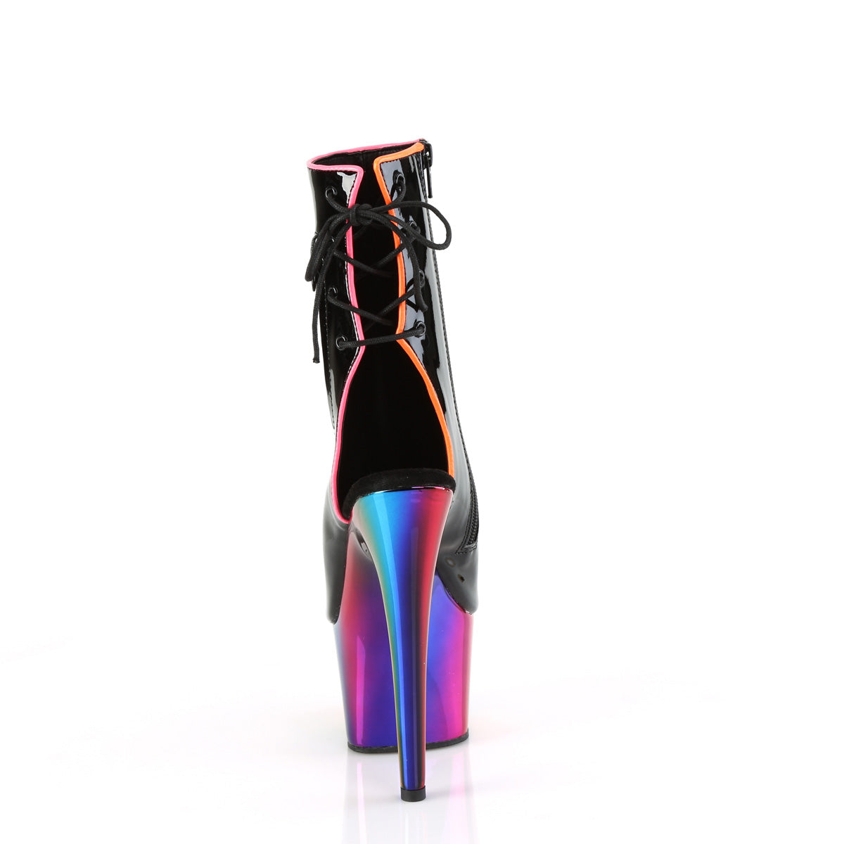 Pleaser   ADORE-1018RC-02 Blk Pat/Rainbow Chrome
