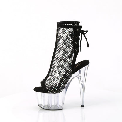 Pleaser  Botines ADORE-1018RM BLK Faux Suede-RS Mesh/CLR