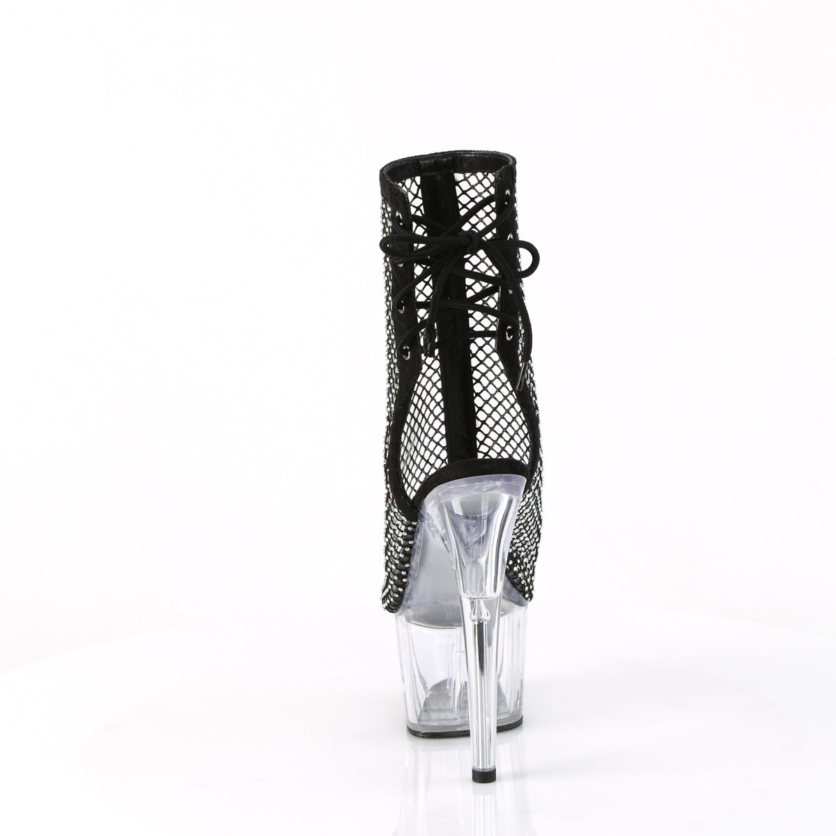 Pleaser  Botines ADORE-1018RM BLK Faux Suede-RS Mesh/CLR