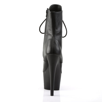 Pleaser Womens Ankle Boots ADORE-1020 Blk Leather/Blk