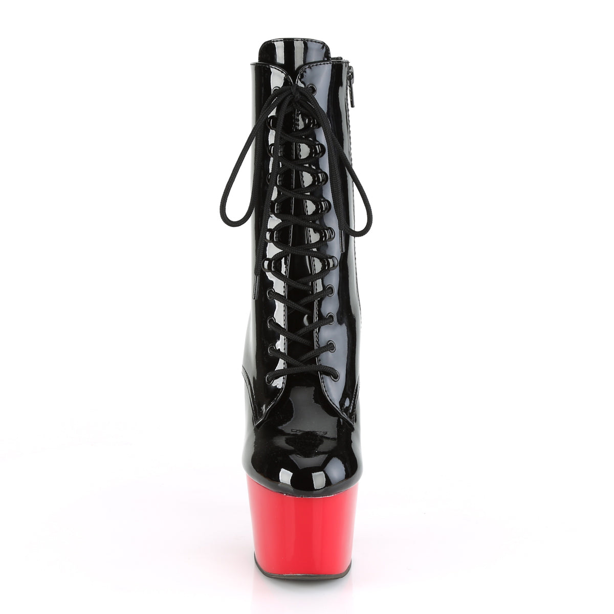 Pleaser Womens Ankle Boots ADORE-1020 Blk Pat/Red