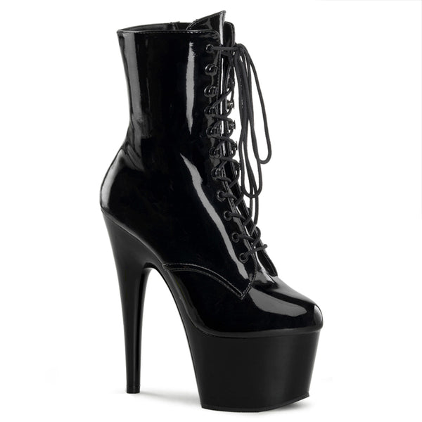 Pleaser Womens Ankle Boots ADORE-1020 Blk Pat/Blk