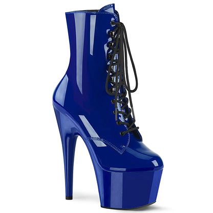 Pleaser Botas de tobillo para mujer ADORE-1020 Royal Blue Pat / Royal Blue