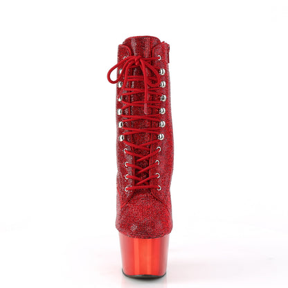 Pleaser  Ankle Boots ADORE-1020CHRS Red RS/Red Chrome
