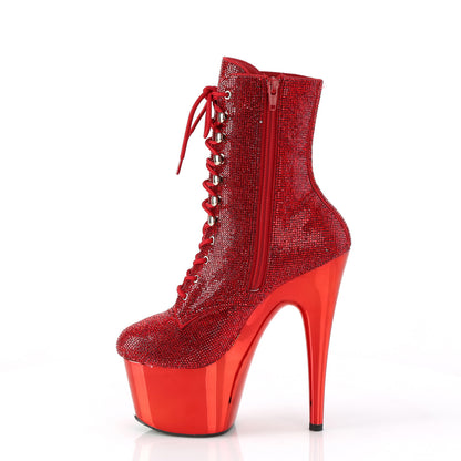 Pleaser  Ankle Boots ADORE-1020CHRS Red RS/Red Chrome