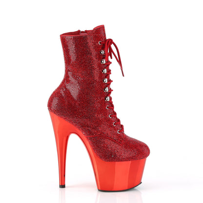 Pleaser  Ankle Boots ADORE-1020CHRS Red RS/Red Chrome