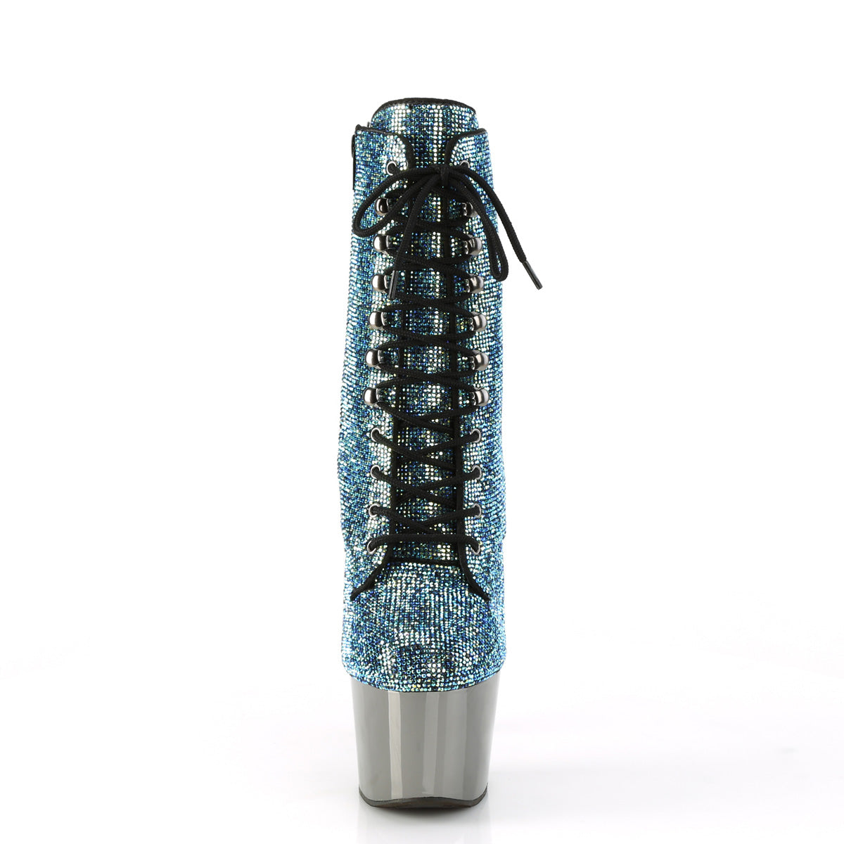 Pleaser  Ankle Boots ADORE-1020CHRS Turquoise Multi RS/Pewter Chrome