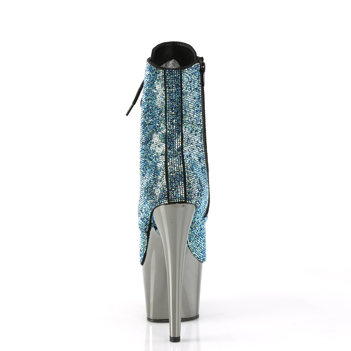 Pleaser  Ankle Boots ADORE-1020CHRS Turquoise Multi RS/Pewter Chrome