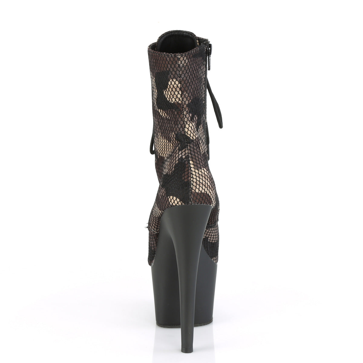 Pleaser Botas de tobillo para mujer ADORE-1020cm Camo de camuflaje verde / BLK MATE