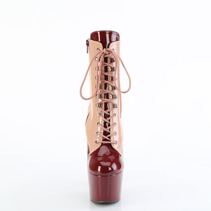 Pleaser Women's Platform Shoes ADORE-1020DC Blush-Burgundy Pat/M