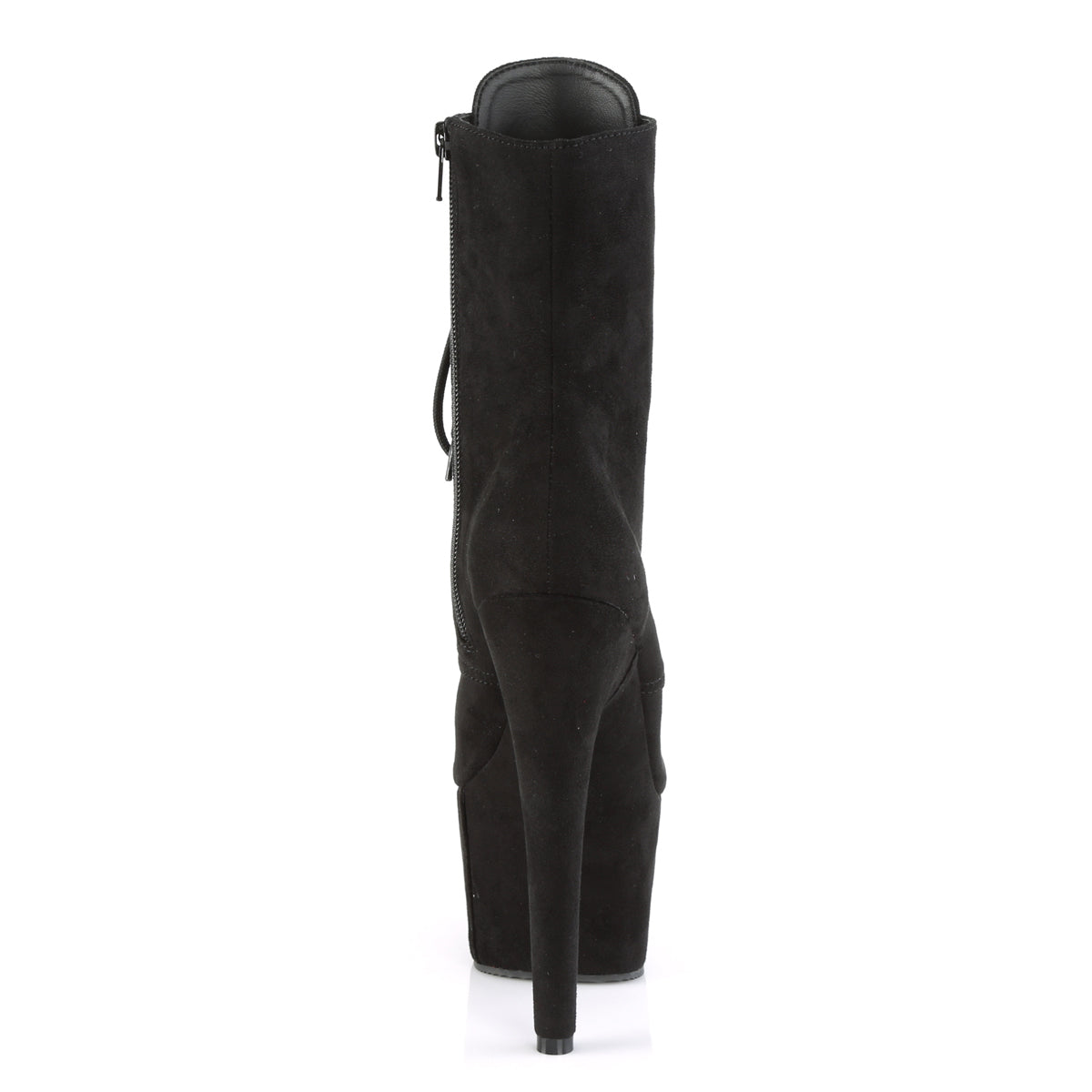 Pleaser Womens Ankle Boots ADORE-1020FS Blk Faux Suede/Blk Faux Suede