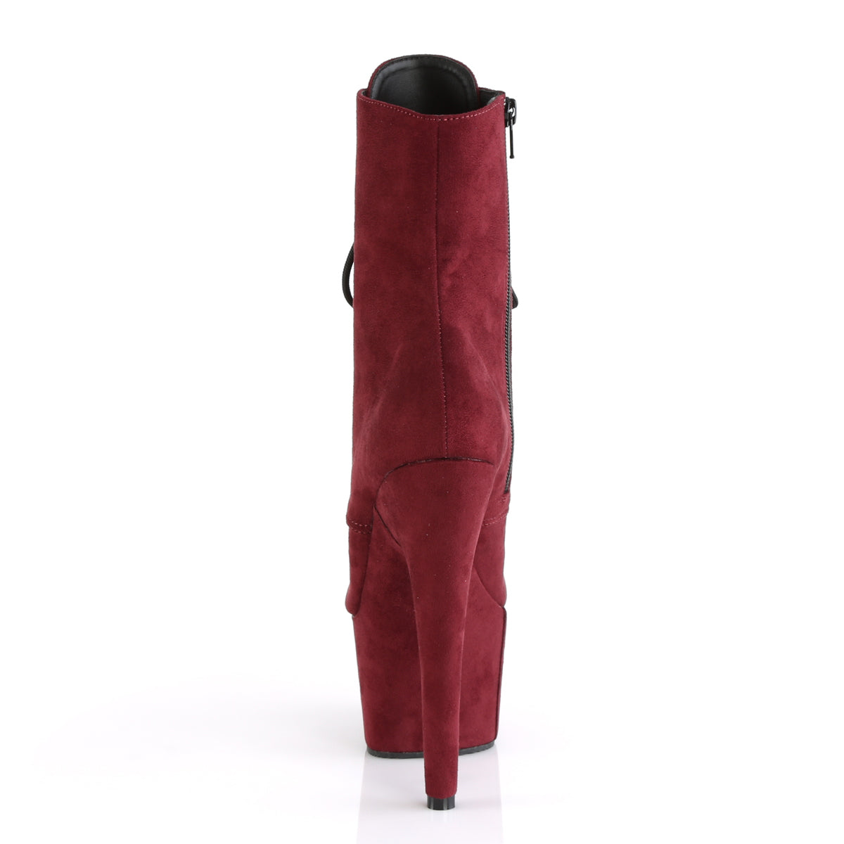 Pleaser Botas de tobillo para mujer ADORE-1020FS Borgoña Faux Suda / Burgundy Faux Suede