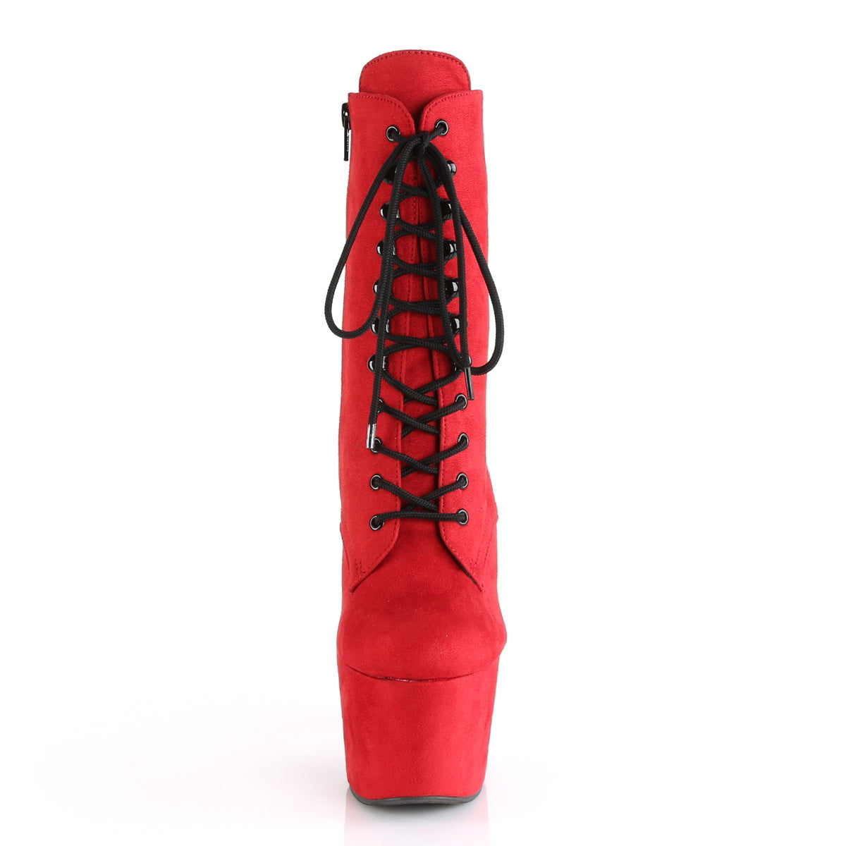 Pleaser Botas de tobillo para mujer ADORE-1020FS Red Faux Suda / Red Faux Suede