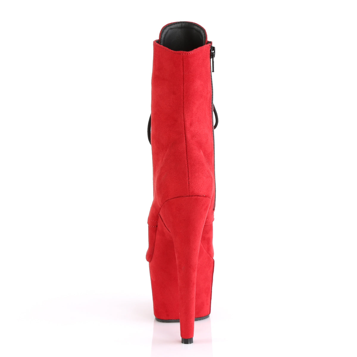Pleaser Botas de tobillo para mujer ADORE-1020FS Red Faux Suda / Red Faux Suede