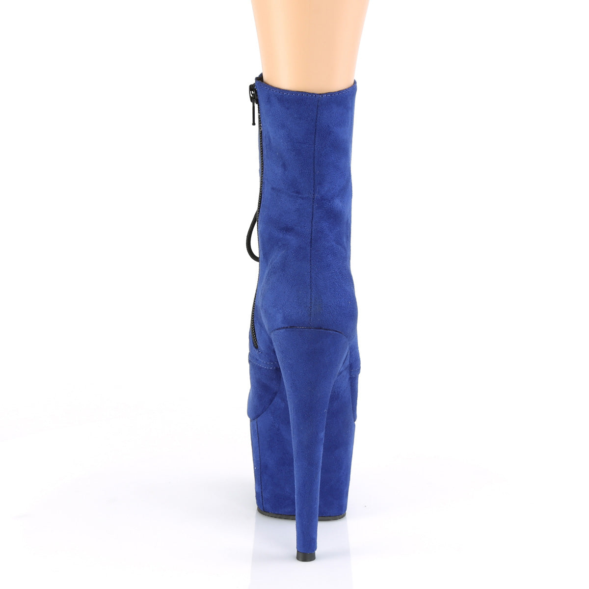Pleaser Womens Ankle Boots ADORE-1020FS Royal Blue Faux Suede/Royal Blue