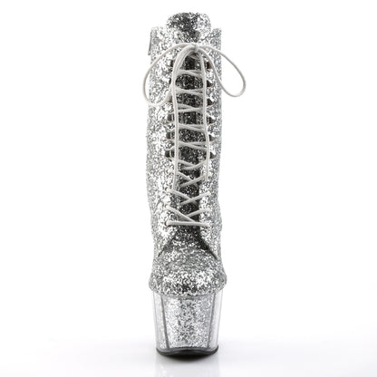 Pleaser Botas de tobillo para mujer ADORE-1020 g SLV Glitter / SLV Brillo
