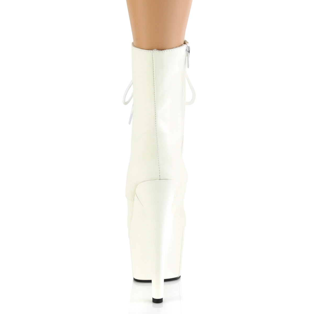 Pleaser Womens Ankle Boots ADORE-1020GD White Glow F.Leather/White Glow F.Leather