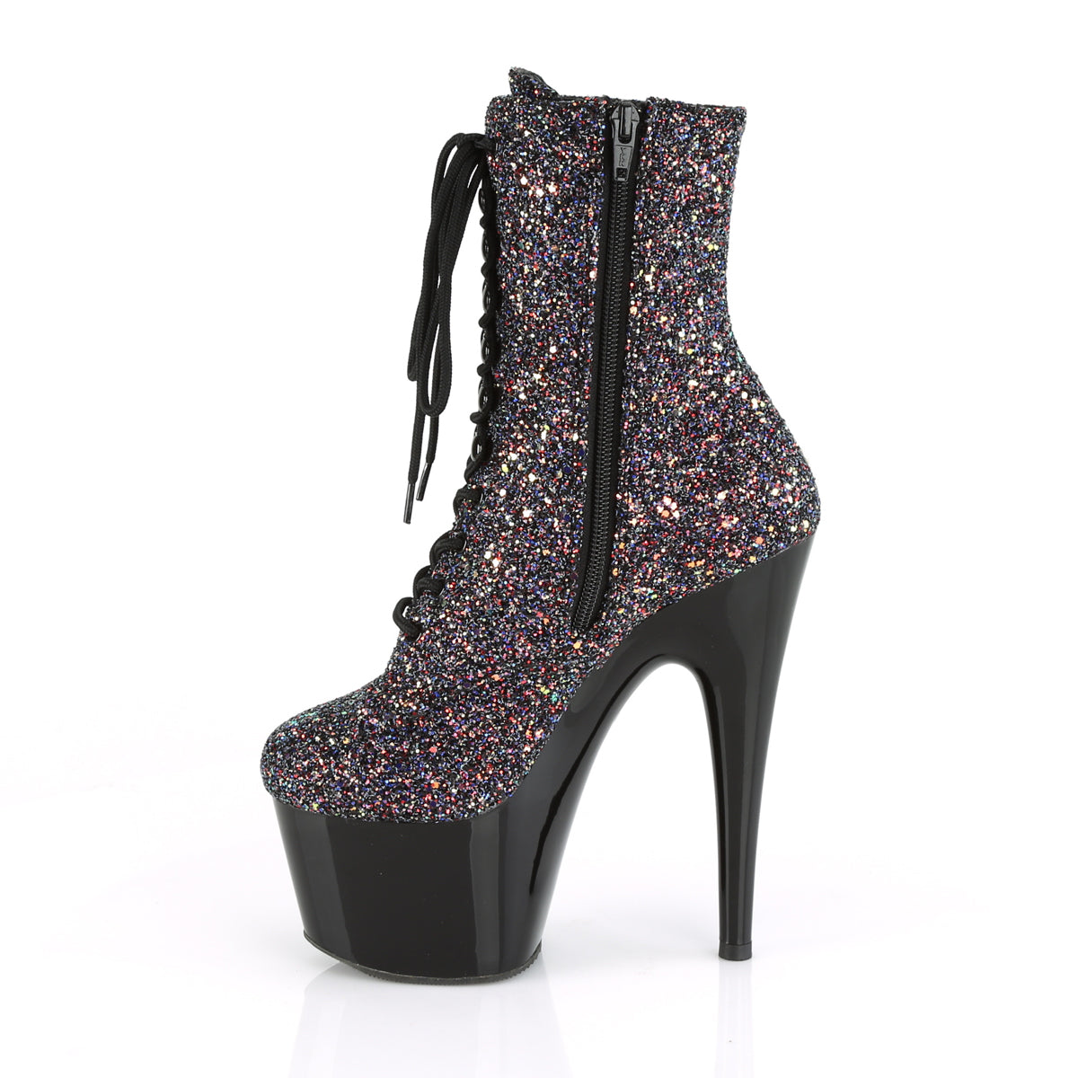 Pleaser Botas de tobillo para mujer ADORE-1020lg Púrpura Multi Brillo / BLK