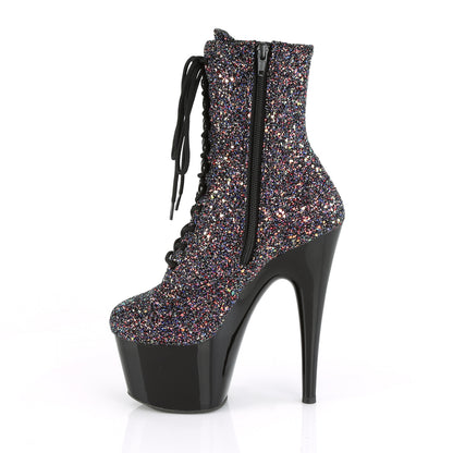 Pleaser Botas de tobillo para mujer ADORE-1020lg Púrpura Multi Brillo / BLK